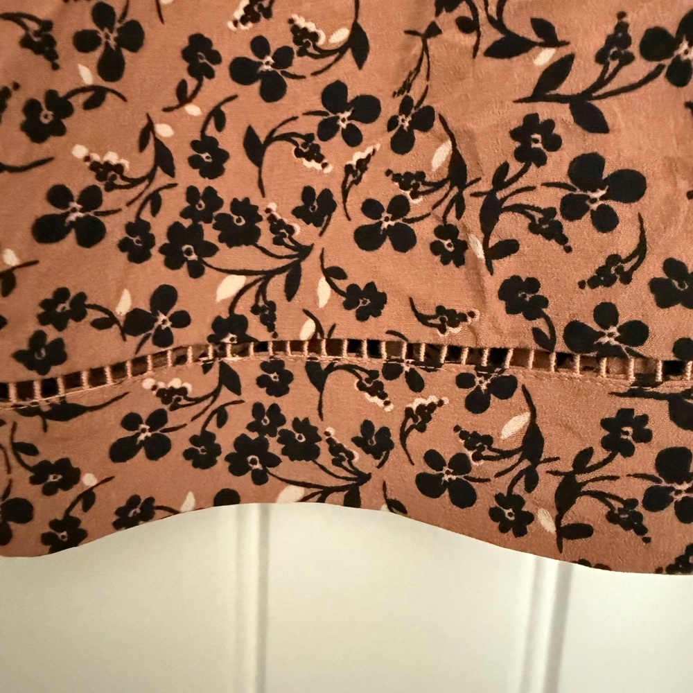 J. Crew Point Sur Tan and Black Blouse - Picture 5 of 5